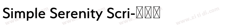 Simple Serenity Scri字体转换
